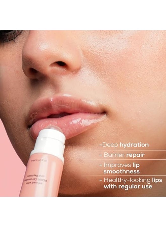 RENEE Pink Therapy PDRN Overnight Lip Repairing & Moisturising Lip Balm For Dry, Chapped Lips | Glossy Finish, Revives Lip Barrier & Improves Elasticity | With Vegan PDRN, Peptides & Ceramides | 10g - Image 4